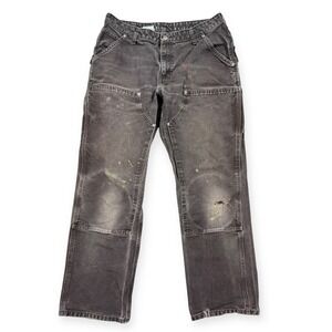 Carhartt‎ Pants Women's 14x32 Brown Double Knee WB136 DKB Workwear Distressed